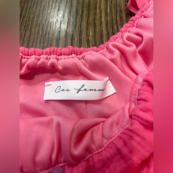 NWT Ces Femme DressUp Radiant Flair Hot Pink Romper Lined Size Medium - Picture 12 of 15